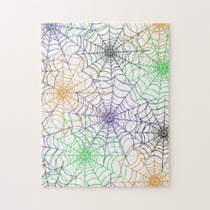 Een eenvoudig Halloween Spin's Web Patroon Legpuzzel