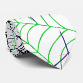 Een eenvoudig Halloween Spin's Web Patroon Stropdas (Opgerold)