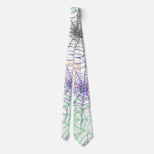 Een eenvoudig Halloween Spin's Web Patroon Stropdas (Achterkant)