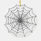 Een eenvoudig spinnenweb keramisch ornament (Achterkant)