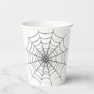 Een eenvoudig spinnenweb papieren bekers