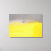 'Een eenvoudige Abstracte' Grijze en Gele Kunst Canvas Afdruk (Voorkant)