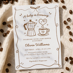Een eenvoudige Baby is het brouwen van koffie Baby Kaart