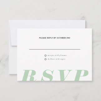 Een eenvoudige datum RSVP-insteekkaart RSVP Kaartje