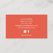 Een eenvoudige Hallo | Vette en moderne typografie Visitekaartje (Achterkant)