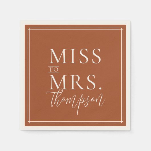 Een eenvoudige juffrouw van het Vrijgezellenfeest Servet (Voorkant)