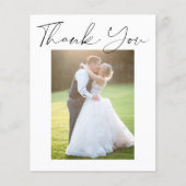 Een eenvoudige moderne fotobruiloft bedankt (Voorkant)