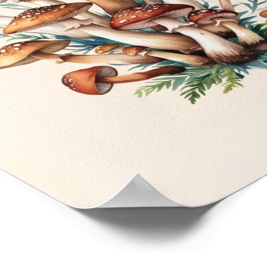 Een eenvoudige paddenstoel poster (Hoek)