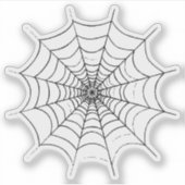 Een Eenvoudige Spinnenweb Op Maat Gemaakte Vinyl S Sticker (Voorkant)