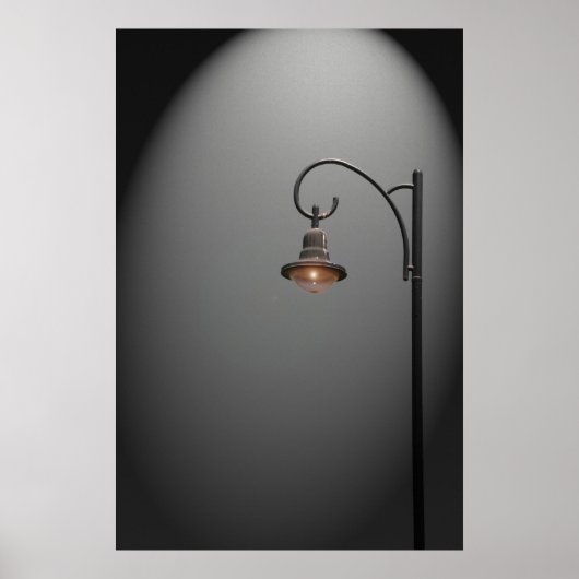 Een eenzaam straatlicht poster (Voorkant)