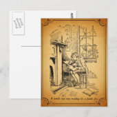 Een eenzame jongen briefkaart (Voorkant / Achterkant)