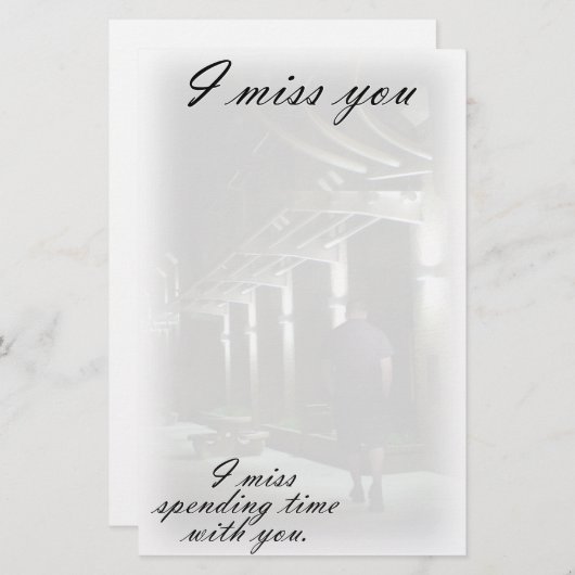 Een eenzame wandeling briefpapier (Voorkant / Achterkant)