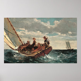 Een eerlijke wind opdelen door Winslow Homer Poster