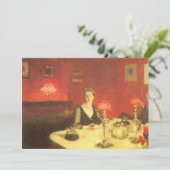 Een eettafel 's nachts door John Singer Sargent Kaart (Staand voorkant)