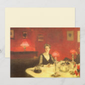 Een eettafel 's nachts door John Singer Sargent Kaart (Voorkant / Achterkant)