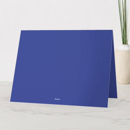 Een effen blauwe achtergrond zonder andere zichtba kaart (Achterkant)