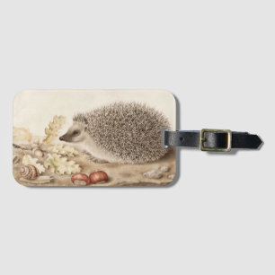 Een egel in een landschap door Giovanna Garzoni Bagagelabel