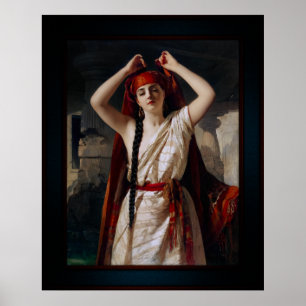 Een Egyptisch meisje dat zich voorbereidt op de do Poster