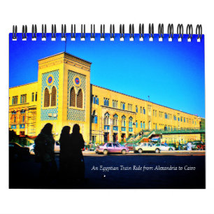 Een Egyptische trein van Alexandrië naar Caïro Kalender
