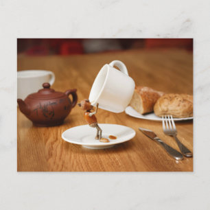 Een eikelelf drink mijn koffie! briefkaart