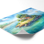 Een eiland in het midden van het Zee Poster (Hoek)