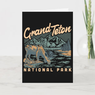 Een eland in Grand Teton National Park Vintage wan Kaart