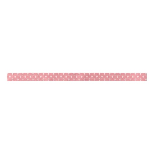Een Elegant Art Deco Patroon op roze achtergrond Lint (Voorkant)