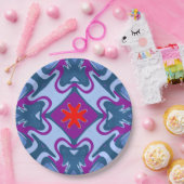 Een elegant ontwerp met meerdere kleuren klassiek  papieren bordje (Feest)