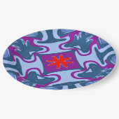 Een elegant ontwerp met meerdere kleuren klassiek  papieren bordje (Gekanteld)