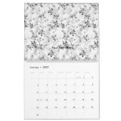 Een elegant zwart-wit ontwerp gevuld met stijl kalender (Jan 2027)