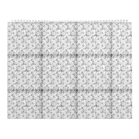 Een elegant zwart-wit ontwerp gevuld met stijl kalender (Hoes)