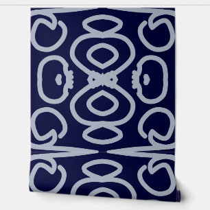 Een elegante blauwe "Ratti_Creative_Arts" behang