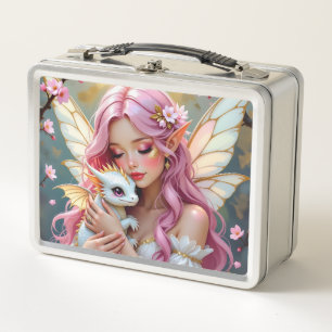 Een elegante fee en haar baby draak gepersonalisee
