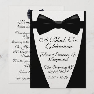 Een elegante formele black tie-gelegenheid kaart