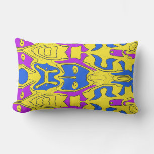 Een elegante meer kleuren stof patroonontwerp lumb kussen