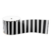 Een elegante zwarte en witte moderne Stripes Grosgrain Lint (Spoel)