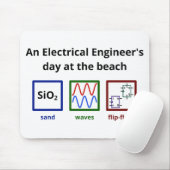 Een Elektrische Engineer op het strand Muismat (Met muis)