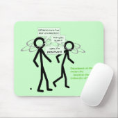 Een elektron grap verliezen - mousepad muismat (Met muis)