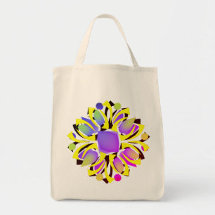één element multicolor canvas tas