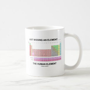 Een element ontbreekt... Het menselijke element Koffiemok