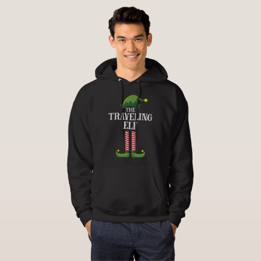 Een Elf Matching Family Kerstparty Paja Hoodie (Voorkant volledig)
