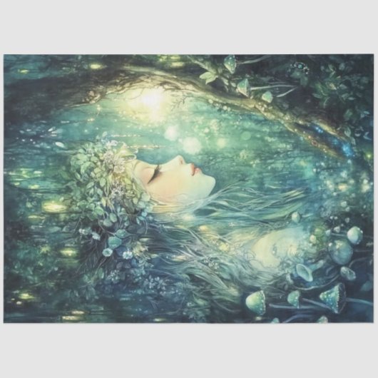 Een Emerald Forest Fairy Series Design #6 Tissuepapier (Voorkant)