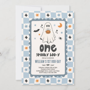 Een enge Boo-y Halloween jongen spook 1e verjaarda Kaart