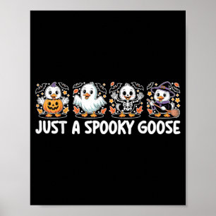 Een enge gans Schattige grappige Halloween Dwaze g Poster