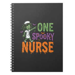 Een enge verpleegster Halloween-ontwerp (2)_1 Notitieboek