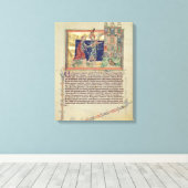 Een engel die de New Jeruzalem toont Canvas Afdruk (Insitu (Houten vloer))