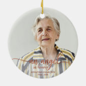 Een engel in de hemel Persoonlijke foto Memorial Keramisch Ornament (Achterkant)