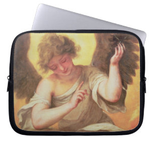 Een engel met een glazen erlenmeyer laptop sleeve