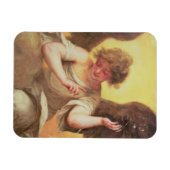 Een engel met een glazen fles magneet (Horizontaal)