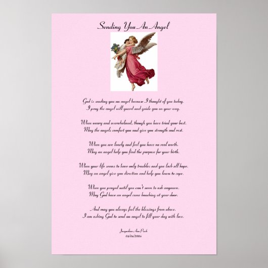 Een engel-Poster sturen Poster (Voorkant)